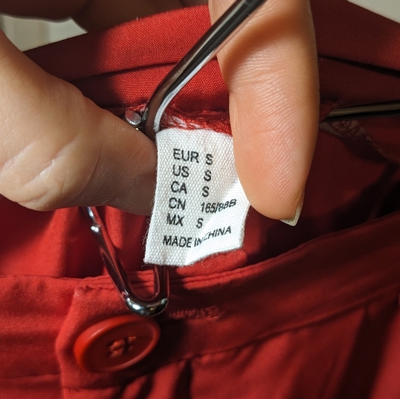 Red wide leg trouser pants - Picture 6 of 10